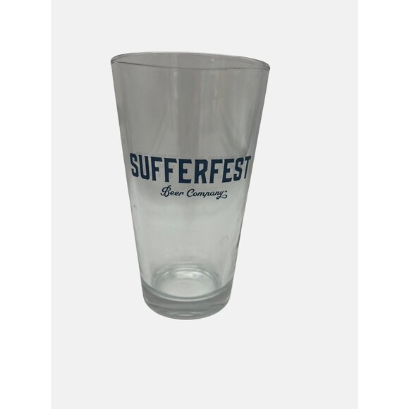 Sufferfest Beer Company Pint Glass Clear Glassware Drinkware Collectible Barware - Picture 1 of 5